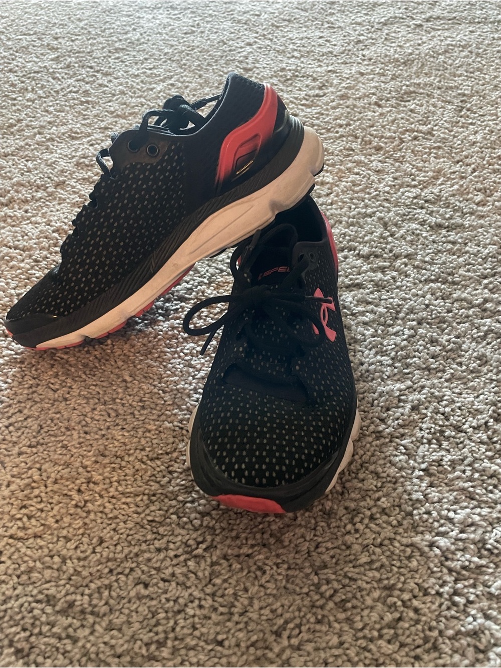 Under Armour Black Sneakers with Pink Accents